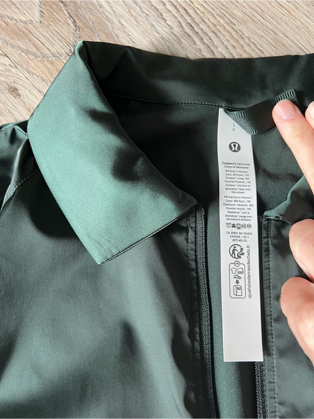 lululemon athletica Forest Green Bomber Jacket - Picture 6 of 9